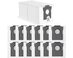 12 stofzuigerzakken voor Dreame L10s Ultra Gen 2 & 3, L10s Pro Ultra Heat, L20/L30s/L40/L40s/L50/X30/X40/X50 Ultra, L20/X50 Ultra Complete, L40 Ultra AE, X30/X40 Pro, Mova S70 E30/40 P50/50s Z60 Ultra