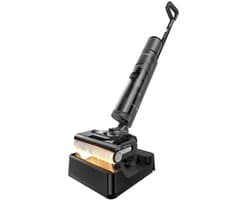 ITRONIQ Draadloze Nat- en Droogzuiger – Vloerreiniger 19.000 Pa – 80°C Zelfreinigend – 50 Min Accu – 5 Min Sneldrogend – Zwart