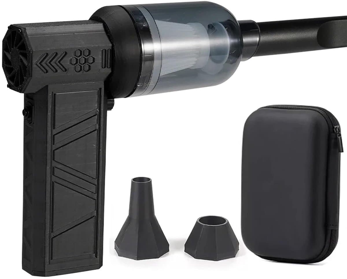 Radiale Ventilator - Mini Blower Krachtig - Stof Verwijderen - Oneindige Snelheidsregeling - 143x93x39mm - Zwart — afbeelding 1