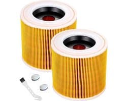Set van twee filters Geschikt voor Kärcher stofzuigers WD3 Premium, WD2, WD3P, MV2 en MV3 – Vervangingsfilter WD3 – 6 414-552 0
