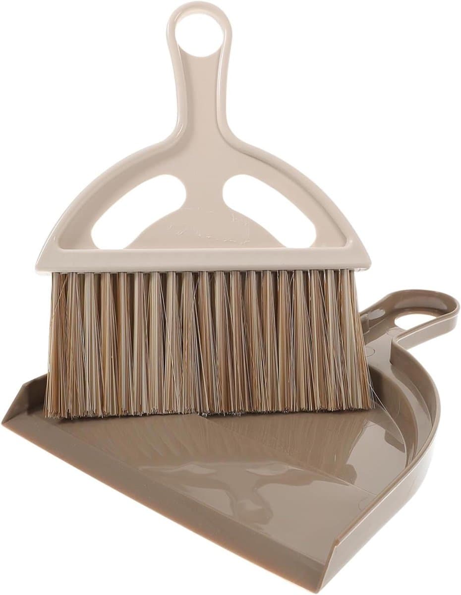 Mini Bezem Stoffer Set - Kleine Stoffer en Blik - Bureau Schoonmaken - Hoge Dichtheid Borstel — afbeelding 1