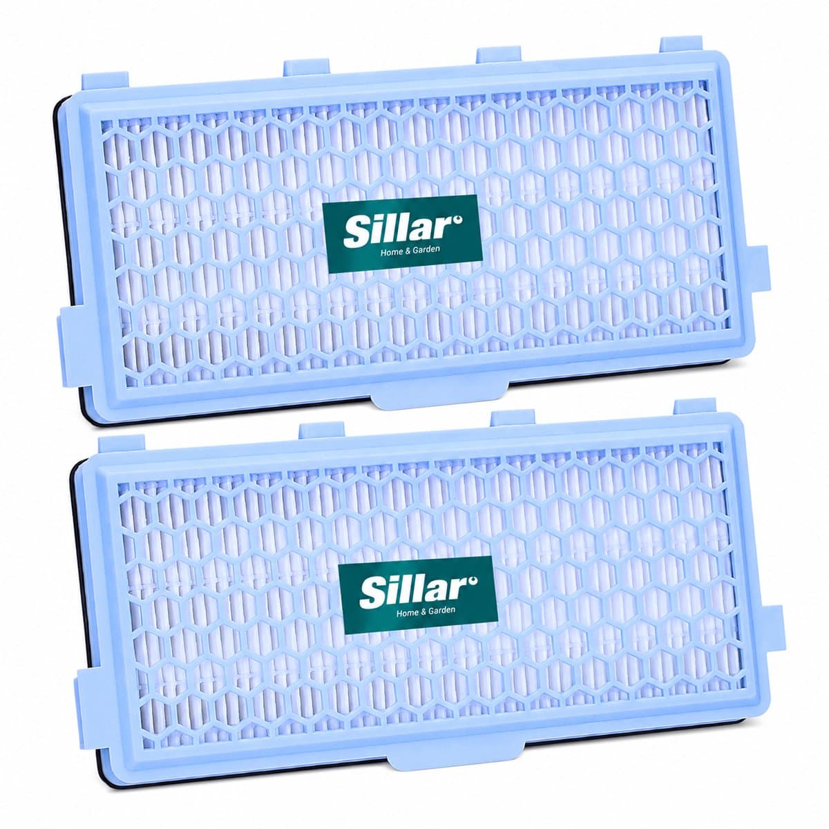 Sillar 2x HEPA-filter voor stofzuiger – filterset compatibel met Miele Complete C2, C3, Compact, C1, C2 – vervanging voor SF-AH50, SF-AP50 — afbeelding 1