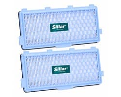 Sillar 2x HEPA-filter voor stofzuiger – filterset compatibel met Miele Complete C2, C3, Compact, C1, C2 – vervanging voor SF-AH50, SF-AP50