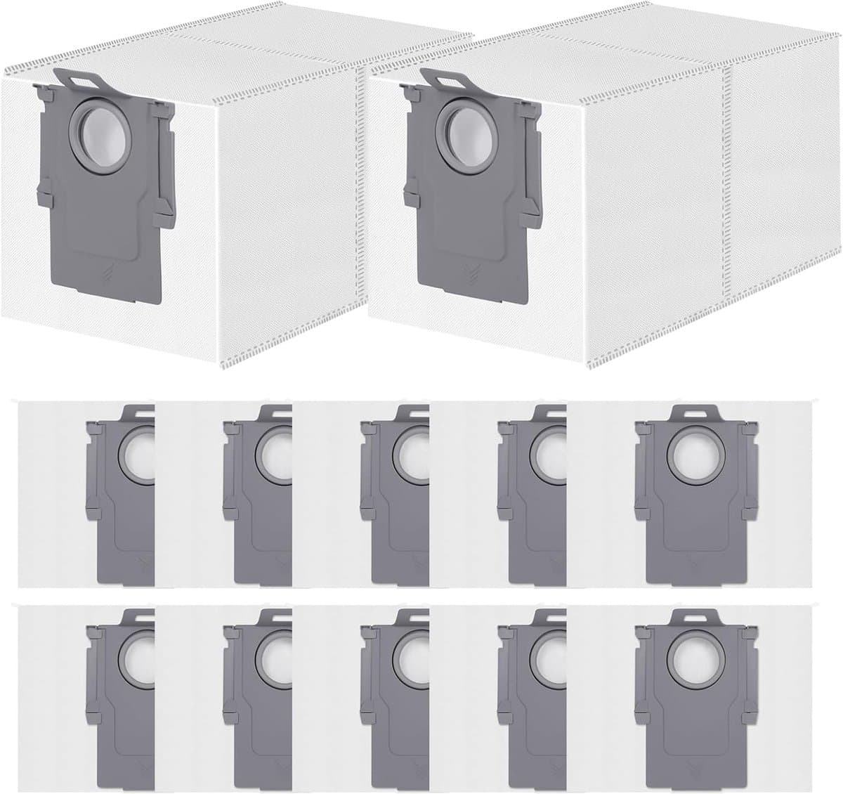 12-pack stofzuigerzakken Geschikt voor Roborock Q Revo / Qrevo S / Qrevo Pro / Qrevo Master / Qrevo Plus / Qrevo Curv / S8 MaxV Ultra / Saros 10R / QV 35S / 35A / QR 598 / 798 stofzuigers - stofzuigerzakken - 3L grote capaciteit vervangingszakken — afbeelding 1
