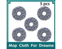 5 stuks Dweildoek Geschikt voor Dreame X10 + X20 L20 Ultra L30 Ultra X20 Pro L10s Pro Ultra X40 Ultra X40 Pro S30 Pro Stofzuiger