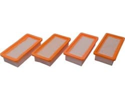 Geschikt voor KARCHER. voordeelpak 4 stuks Vlakfilter voor Aszuiger AD2, AD3, AD4, AD3000, AD3200, 6.415-953.0. COVAKO Merk