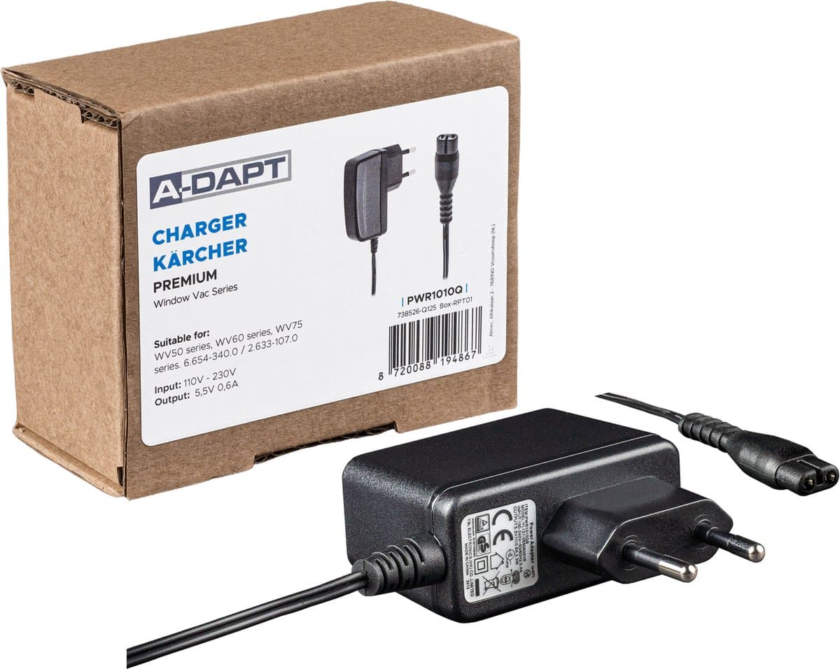 A-DAPT Oplader voor Kärcher Window Vac – Model 6.654-340.0 — afbeelding 1