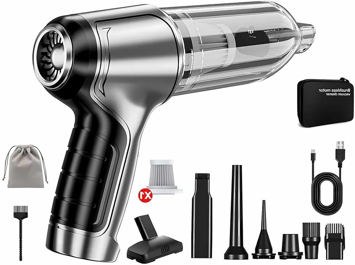 Handstofzuiger - 120 W, 12000 Pa, Draadloos - Air Duster Keyboard Cleaner — afbeelding 1