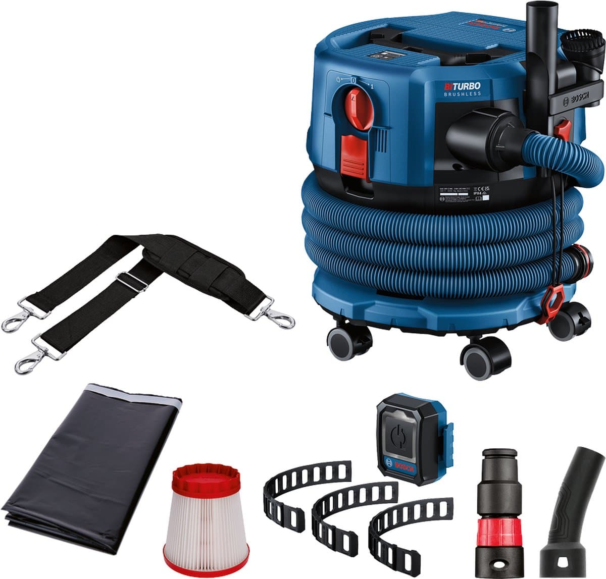 Bosch Professional GAS 18V-12 MC Accu Nat- en Droogstofzuiger 18V Basic Body - 06019K2000 — afbeelding 1