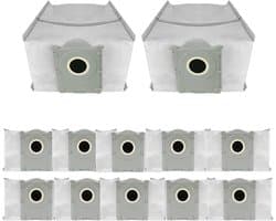 12 stuks vervangende stofzakken - compatibel met ECOVACS DEEBOT X8 PRO OMNI /X9 PRO OMNI /T50 Pro OMNI /T50 MAX PRO OMNI /T80 OMNI robotstofzuigers
