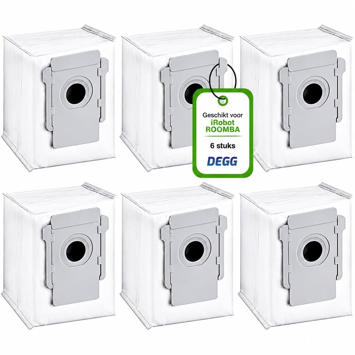 DEGG® - Stofzuigerzakken Geschikt voor iRobot Roomba - Compatibel met i8, i8+, i7, i7+, i6, i6+, i5, i5+, i4, i4+, i3, i3+, s9, s9+, j7, j7+ - Geschikt voor iRobot Onderdelen - Perfecte Pasvorm en Hoge Kwaliteit — afbeelding 1