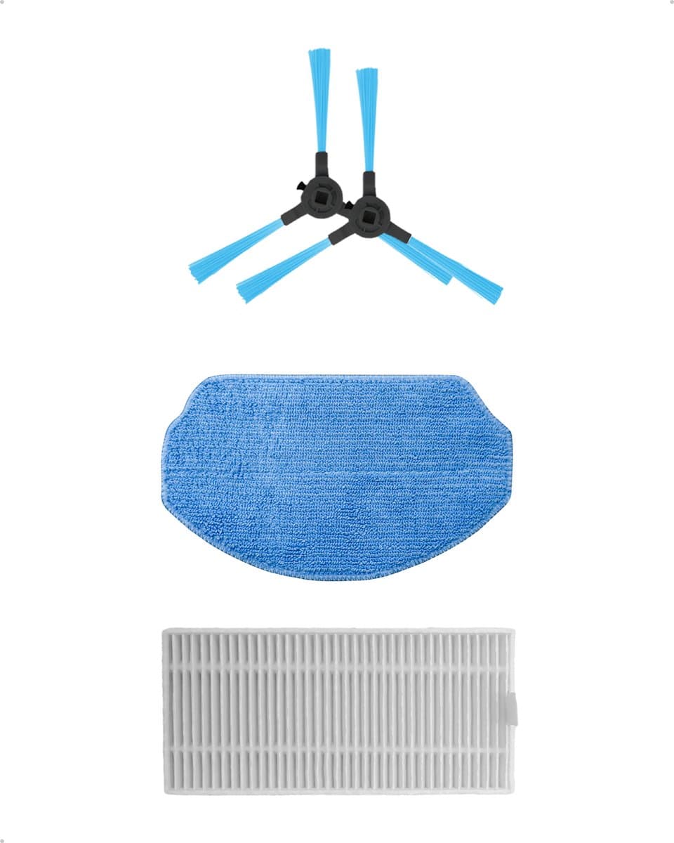 CleanWise Henk onderhoudskit - 1 dweil doek - 1 filter - 2 zijborstels - Reserve onderdelen — afbeelding 1