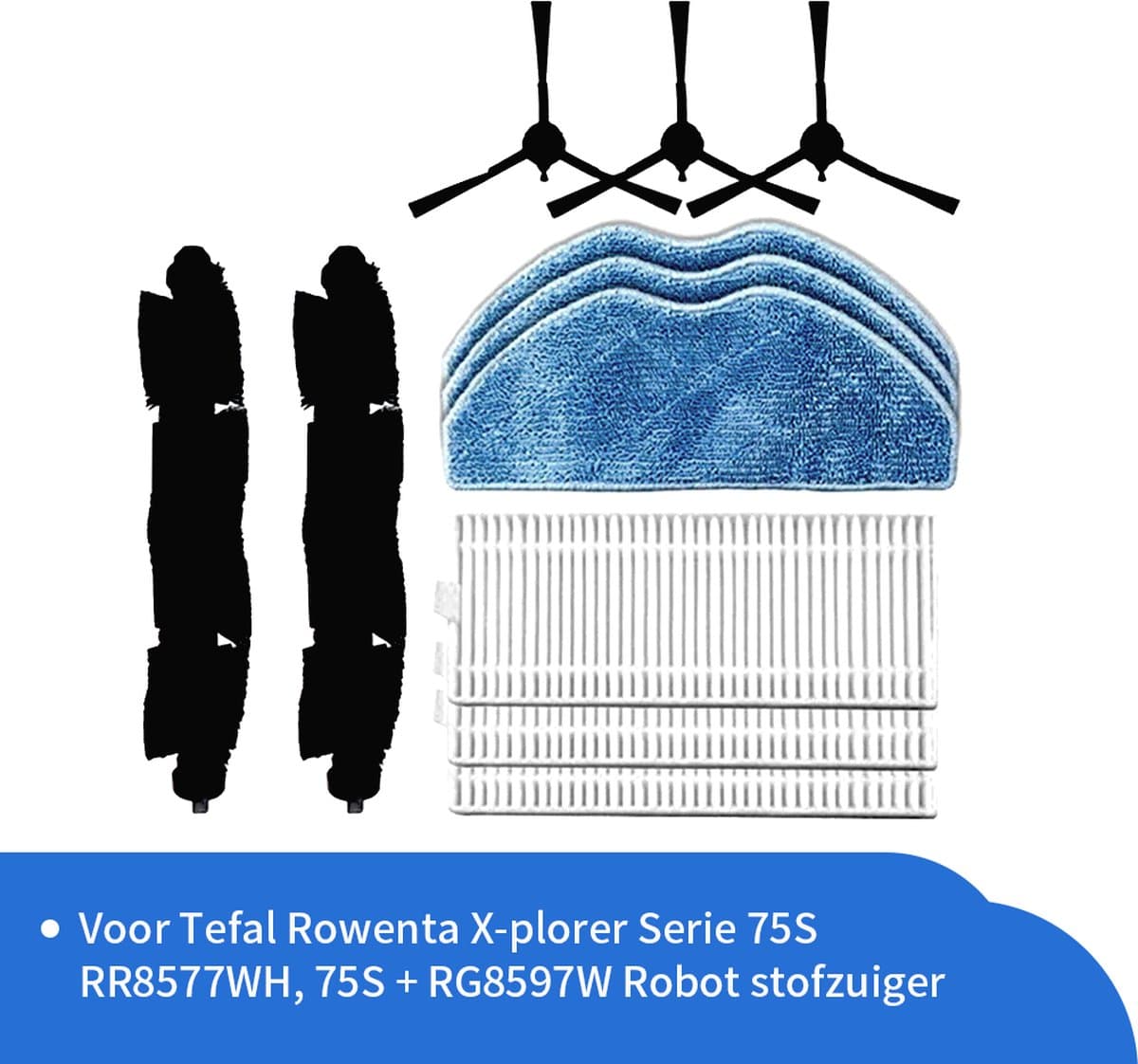 Replacements® - Onderdelen geschikt voor Rowenta 75S en 75S + - 11-delig — afbeelding 1