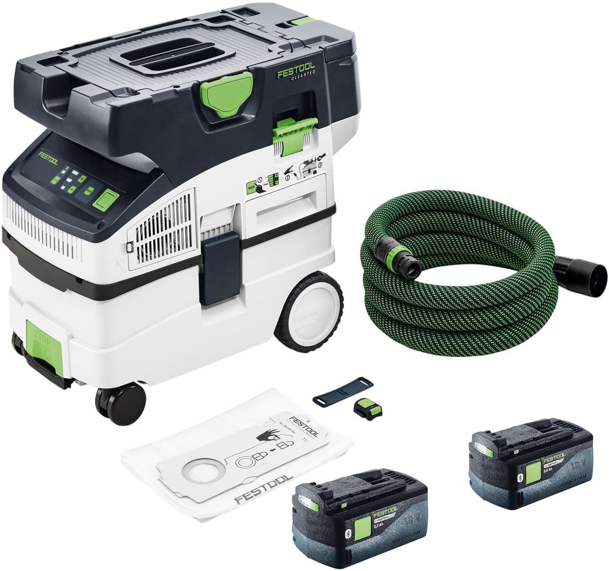 Festool CTLC MIDI I-Basic accu-afzuigwagen 36 V (2x 18 V) stofklasse L + 2x accu 5,0 Ah - zonder lader — afbeelding 1