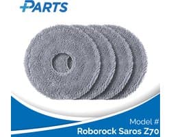 Roborock Saros Z70 Dweilpads (4 Stuks, Plus.Parts® alternatief voor 8.02.0453)