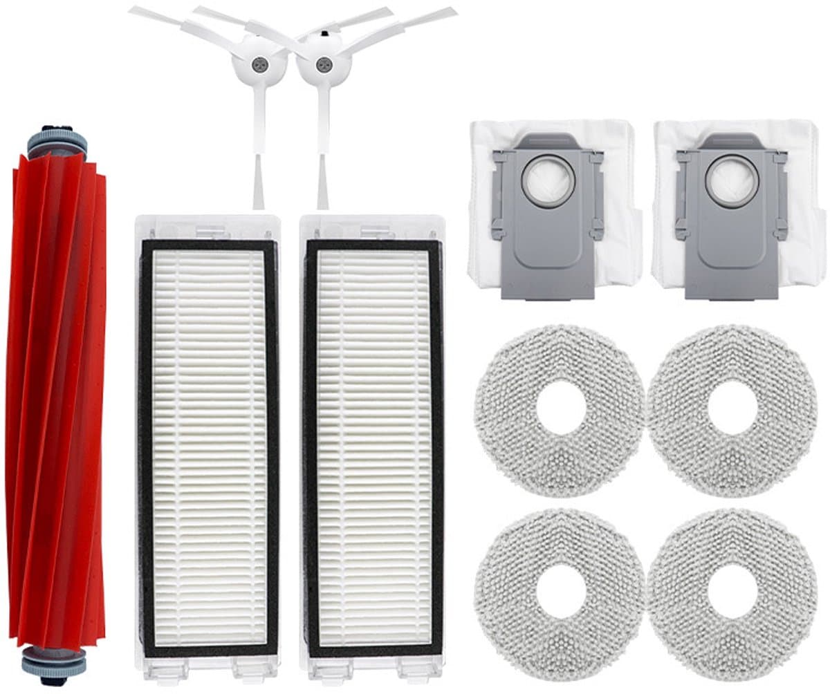 Geschikt voor Roborock P10/Qrevo veegrobot accessoires hoofdborstel filterrand borstel stofzak stofdoek-11 stuks — afbeelding 1