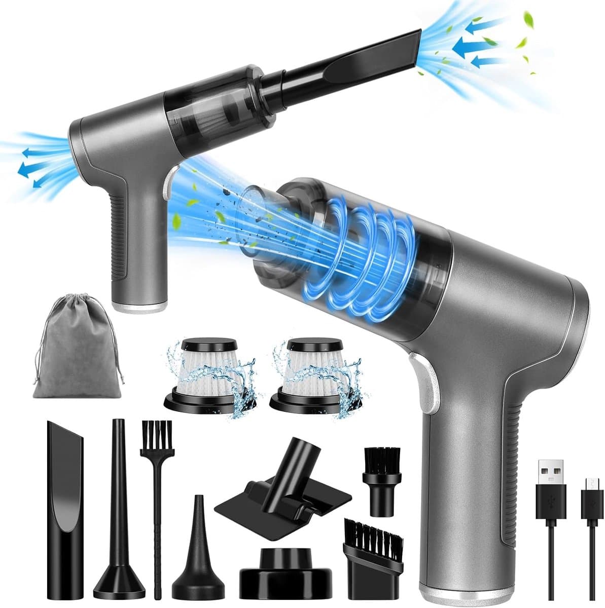 Lexium Kruimeldief snoerloos – Kruimeldief met steel – Nat&Droog – Handstofzuiger – Extreme zuigkracht – Kruimeldief snoerloos – Kruimelzuiger – Jouw ultieme schoonmaakpartner – Kruimelzuiger – Autostofzuiger – Handstofzuiger - Draadloos — afbeelding 1