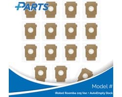 iRobot Roomba 105 Vac + AutoEmpty Dock Stofzakken (15 Stuks, Plus.Parts® alternatief voor 4849916)