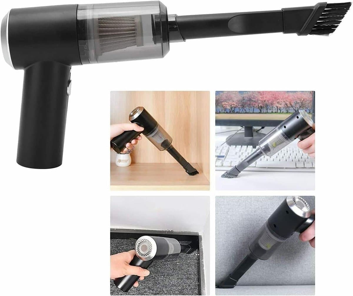 Mini Stofzuiger - Draagbare Reiniger - Auto Interieur - Draadloos Oplaadbaar - Compact Formaat - Zwart — afbeelding 1