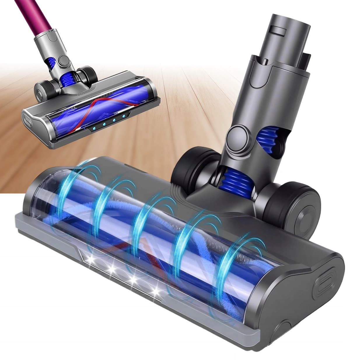 Vervangende LED borstelkop voor V6, DC59, DC61, DC62, DC74 stofzuigers — afbeelding 1