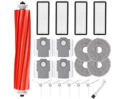 Solidchoice- Accessoirekit Hoogwaardige Onderdelen - Hoofdborstel - HEPA Filters - Mop Pads - Zijborstels - Stofzakken - Compatibel met Roborock Qrevo S/Pro/MaxV/Plus - Robotstofzuigeronderdelen