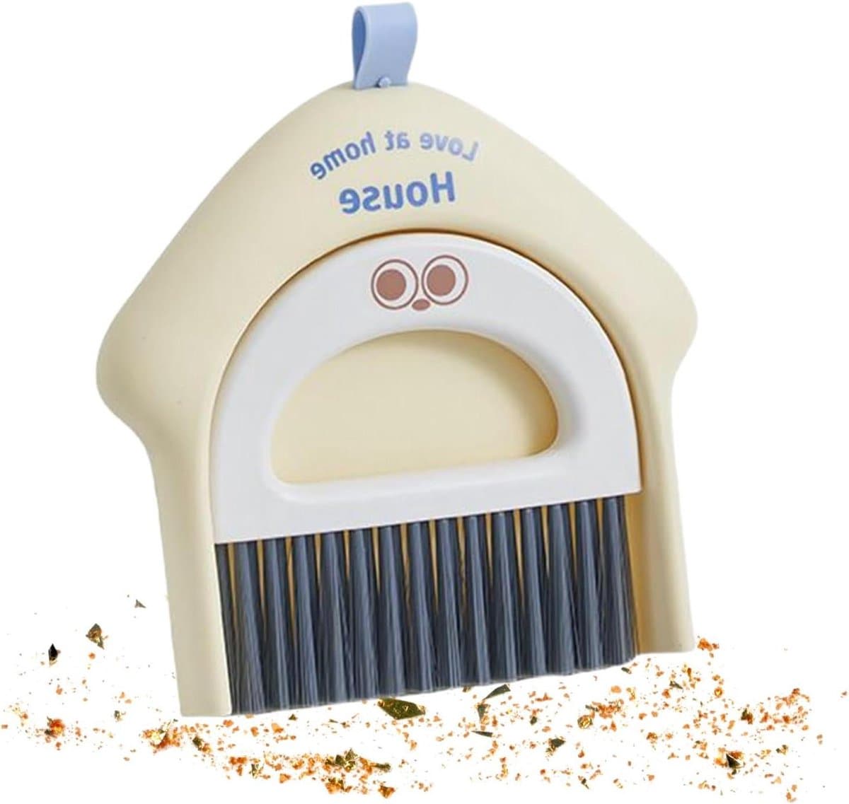 Bezem Stofpan Set - Mini Reinigingsset - Snel Opruimen - Ruimtebesparend Ontwerp - 21 x 19 x 3 cm — afbeelding 1