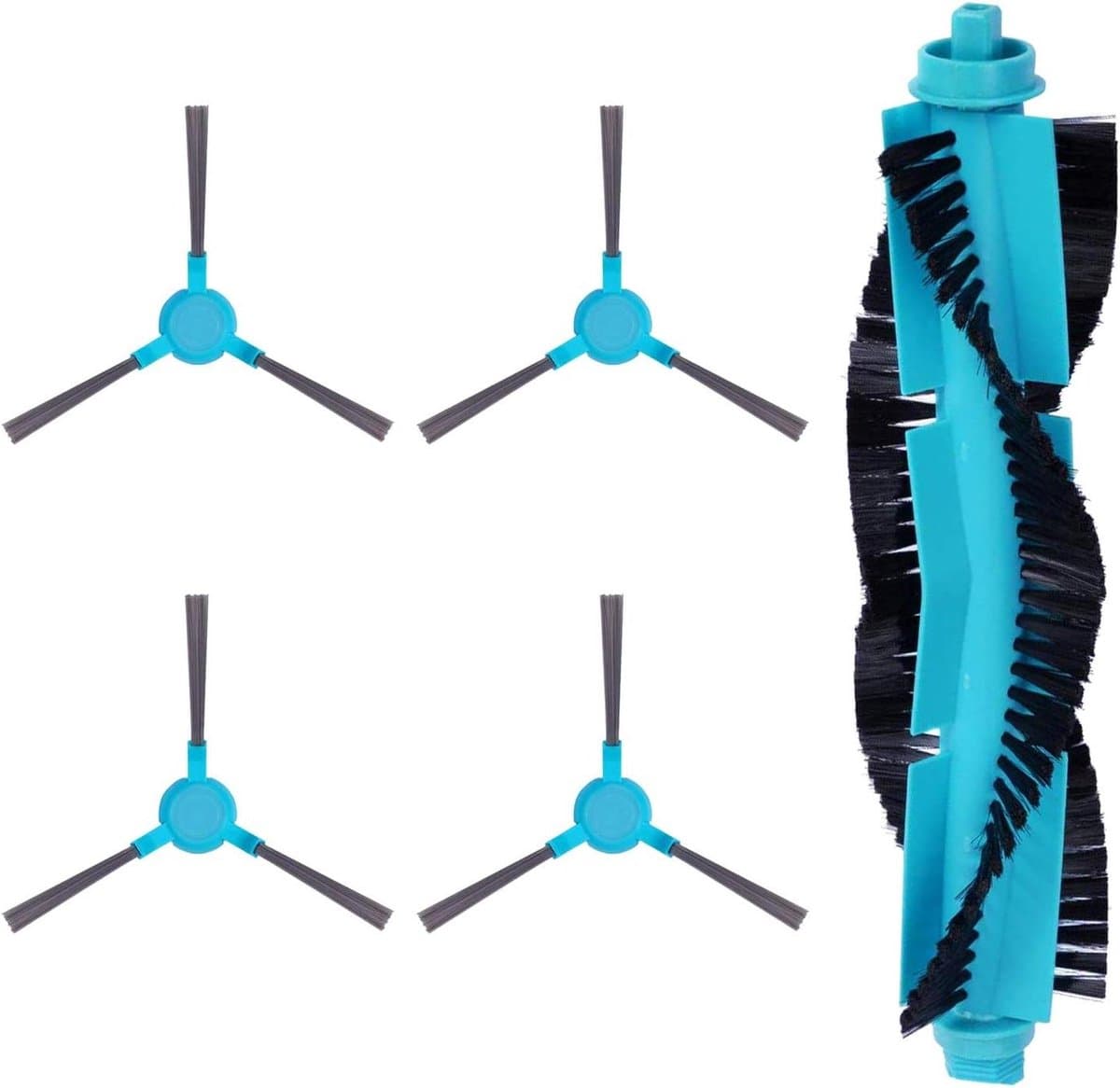 Reserveonderdelen Set - Robotstofzuiger Accessoires - Stofzuiger Onderhoud - Uitstekende Prestaties - 1 Centrale 4 Zijborstels - Wit — afbeelding 1