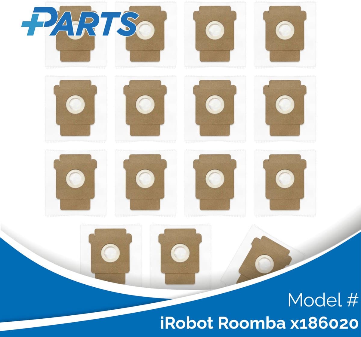 iRobot Roomba x186020 Stofzakken (15 Stuks, Plus.Parts® alternatief voor 4849916) — afbeelding 1