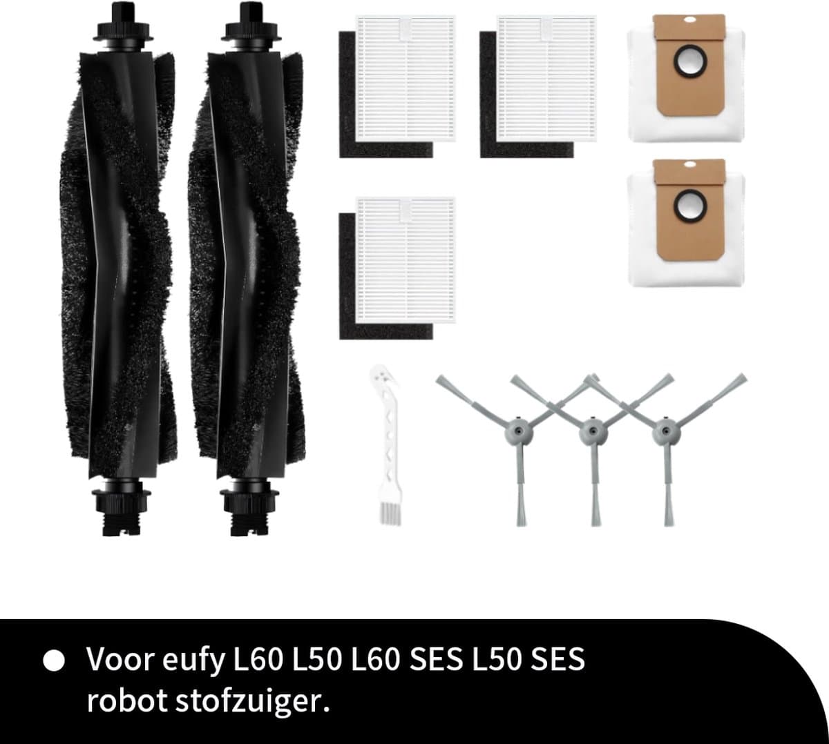 Onderdelen geschikt voor de Eufy L50 en L60 robotstofzuiger van Replacements - 11-delig — afbeelding 1