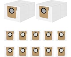 12 Stuks Stofzuigerzakken voor Xiaomi X10+/X20+, X20 Pro/Max, voor Dreame L20/L10s/L10/L10s Pro/L50 Pro Ultra, L20 Ultra/X40/X50 Ultra Complete Stofzuiger, 3 Grote Capaciteit Stofzakken Vervanging