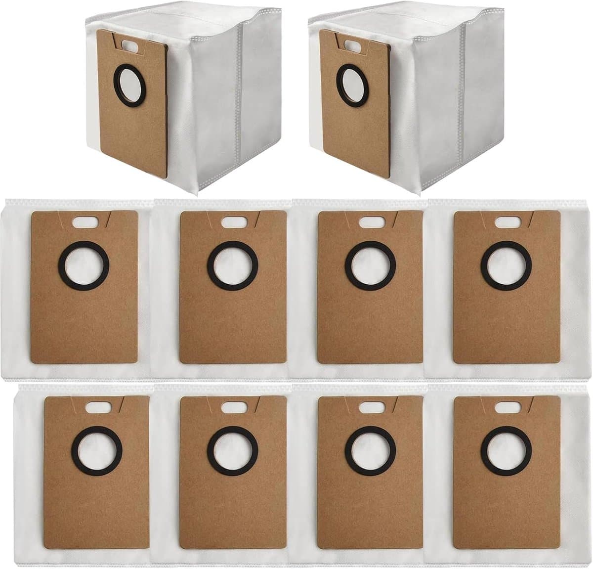 stofzuigerzakken - geschikt voor Tapo RV30 Max - RV30 Max Plus - RV20 Max Plus - RVA202 - 16*14*17cm - voor robotstofzuiger - reserveonderdelen - 10 stuks — afbeelding 1