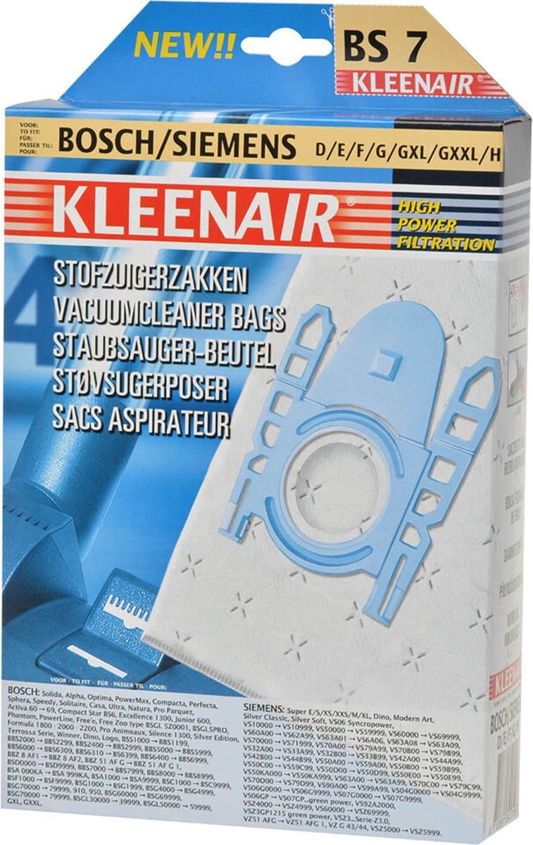 Kleenair Stofzuigerzakken - Microfibre - Ultrasoon Gelaste Naden - 20 Stuks + 5 Filters — afbeelding 1