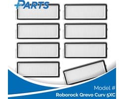 Roborock Qrevo Curv 5XC Filters (8 Stuks, Plus.Parts® alternatief voor 8.02.0296)