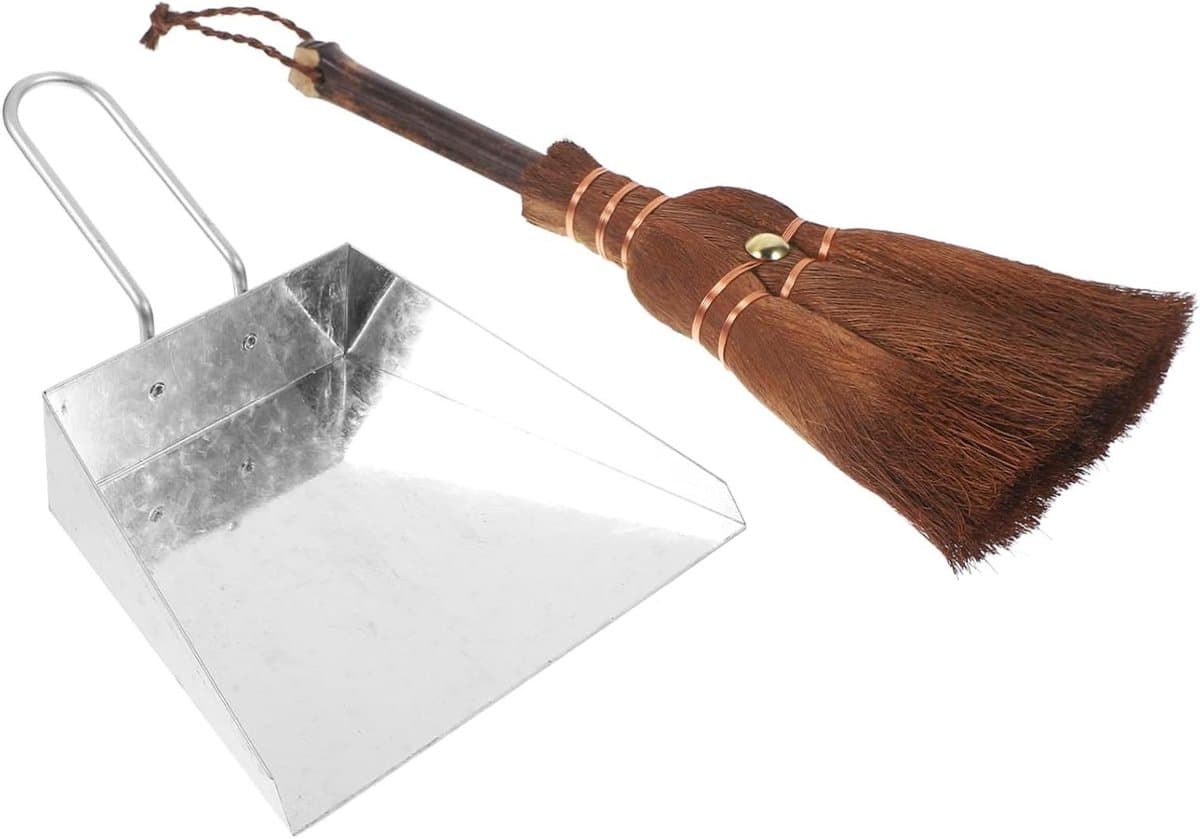 Mini Bezem Stoffer - Garde Bezem - Kleine Ruimtes Schoonmaken - Compact en Praktisch - 18.5 x 14 cm — afbeelding 1