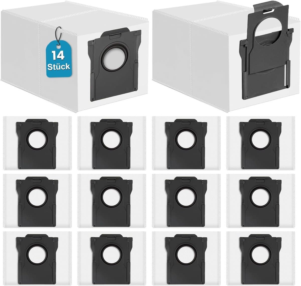14 stuks stofzakken voor Dreame L10s Ultra Gen 2/Gen 3/X30/X40/X50 Ultra/L10s Pro/L40/L50/Aqua10/Matrix 10 Ultra/Mova E30 Ultra/P50/P10/E40 stofzuigers - 3,2L grote capaciteit stofzuigerzakken — afbeelding 1