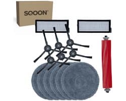 SQOON® vervangingsset geschikt voor Roborock Qrevo Pro - 15-delige onderhoudskit voor robotstofzuigeronderhoud