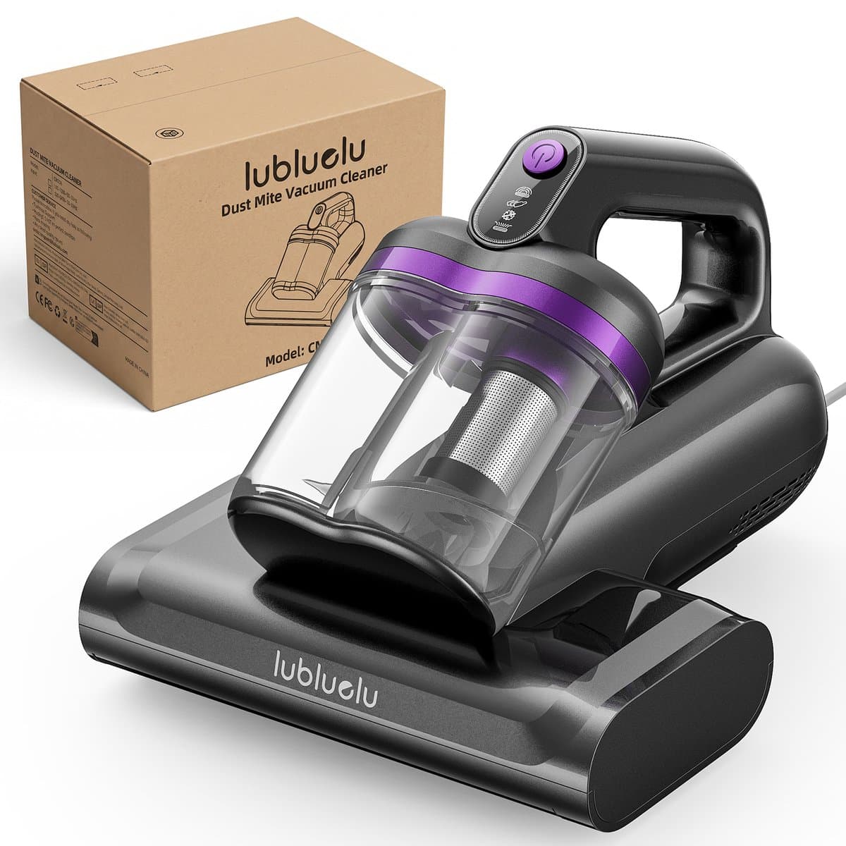 Lubluelu Huisstofmijt Stofzuiger CM208 - Mijtverwijderaar met UV-C & 14000Pa Sterke Zuigkracht - Handheld Matras Stofzuiger - Mijtstofzuiger - Bank & Matras Reiniger - Bacterie, Mijt & Schimmel Bestrijder — afbeelding 1