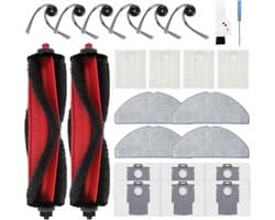 PromoHome 24-delig accessoireset voor Roborock Q7 L5+, Q7 M5+, Q7 L5 PLUS, Q7 M5 PLUS Stofzuiger Accessoireset, 2 Hoofdborstels, 6 Zijborstels, 4 HEPA-filters, 4 Dweilen