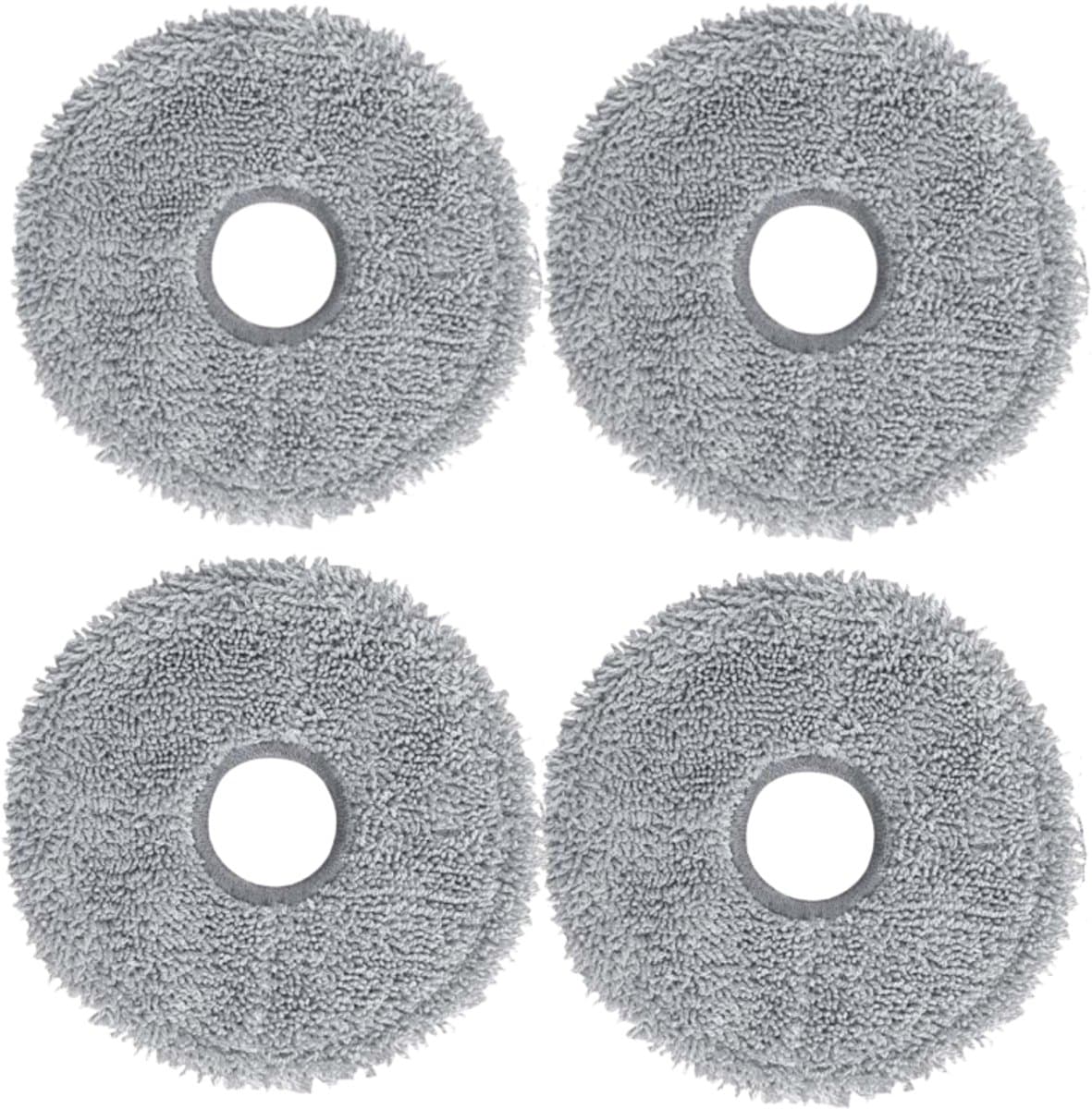 4 stuks microvezel dweilpads voor Dreame L10/L10s/L20/L40/X40/X50, Xiaomi X10+/X20+, Roborock Qrevo S5V Curv, reserve mopdoeken robotstofzuiger accessoires — afbeelding 1