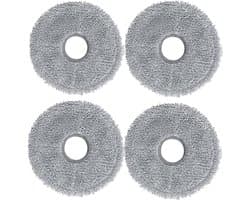 4 stuks microvezel dweilpads voor Dreame L10/L10s/L20/L40/X40/X50, Xiaomi X10+/X20+, Roborock Qrevo S5V Curv, reserve mopdoeken robotstofzuiger accessoires
