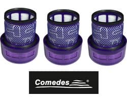 3 x COMEDES filter vervanging voor stofzuiger Dyson V12 Slim Absolute Dyson V12 Slim Motohead Dyson V12 Slim Complete Dyson V12 Detect Dyson V12 Detect Slim Total Clean Dyson V12 Detect Slim Absolute Dyson V12 Detect Slim Absolute Extra Dyson