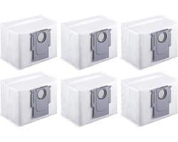 Accessoires voor robotstofzuigers - Vacuümzakken voor automatisch legen van de basisstation - Geschikt voor Roborock Q7+ Q7 Max Ultra Wegwerpstofzakken - Set van 6 stuks