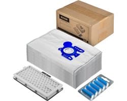 SQOON® 20x Stofzuigerzakken + 1x HEPA Filter + 5 Geursticks – Geschikt voor Miele Complete C1, C2, C3, Compact C1/C2 en S4 – Vervangt SF-HA50, 9917730