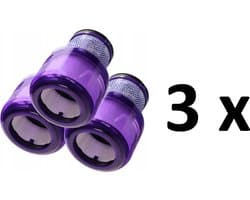 HEPA-filter - 3 stuks - vervanging geschikt voor DYSON: V11, V11 Absolute, V11 Absolute Pro, V11 Animal Plus, V11 SV14, V11 Animal, V11 Absolute Pro, V11 Torgue Drive, V11 Total Clean, V15, SV14, onderdelen vervangen # DY-970013-02