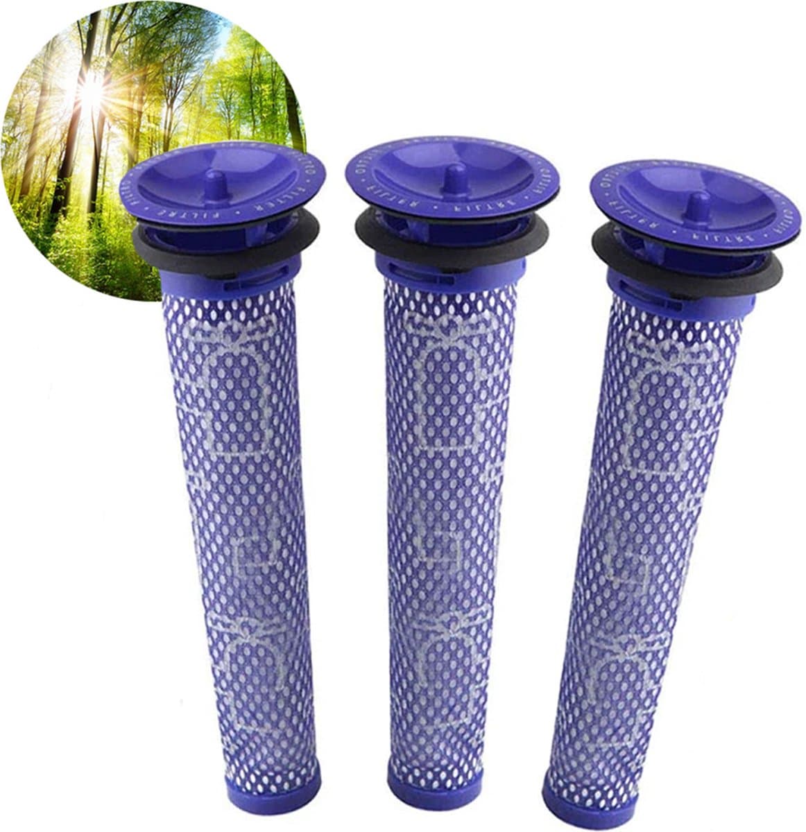 XL set Hepa Filter 3 stuks - Front filters geschikt voor Dyson V6 V7 V8 DC58 DC59 DC61 DC62. — afbeelding 1