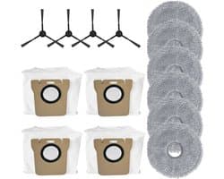 Accessoirekit - geschikt voor JONR P20 PRO robotstofzuiger - met 2 paar zijborstels, 4 filters en 6 dweilpads