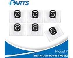 Tefal X-trem Power TW6851 Stofzakken (6 Stuks, Plus.Parts® alternatief voor ZR200540)