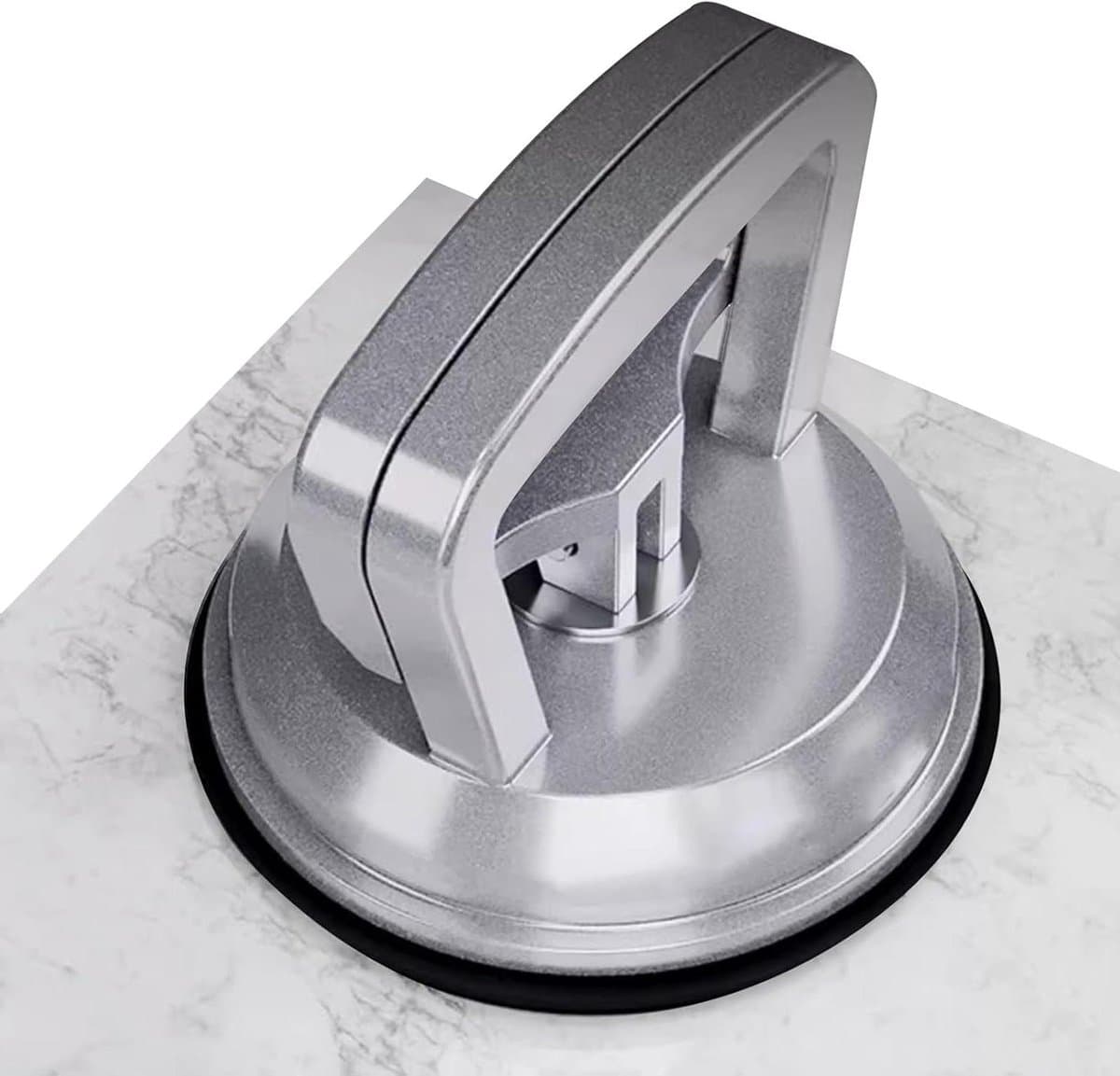 Zuignappen voor glas - Bekerlifter hefgereedschap - Deuken verwijderen - Aluminiumlegering rubber - 6 x 6 x 5 cm - Zilvergrijs — afbeelding 1