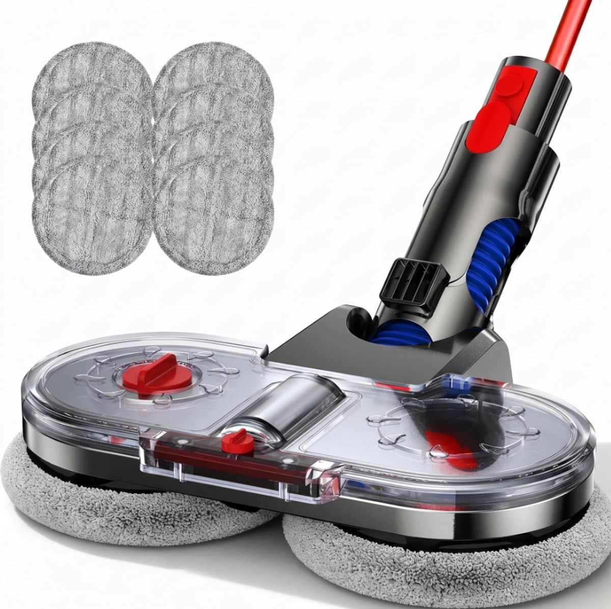 Ryoudavell - Elektrische vloerwisser - Mop & Dweil Opzetstuk - Geschikt voor Dyson V7 V8 V10 V11 V15 Steelstofzuiger - Stofzuigermond voor Nat & Droog - Inclusief 6 Dweilpads - ABS & Fiber — afbeelding 1