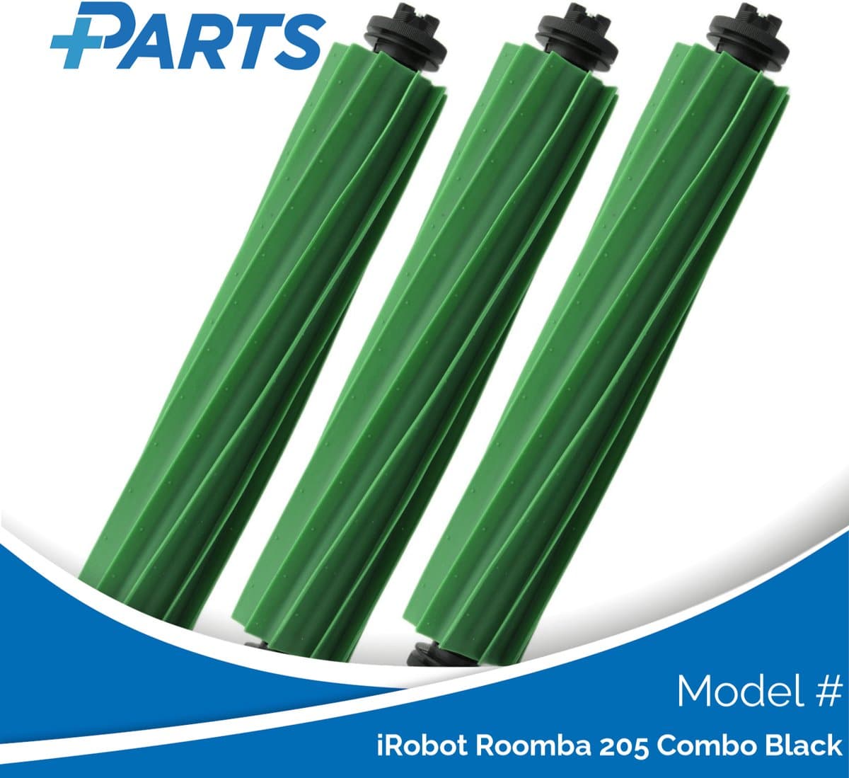 iRobot Roomba 205 Combo Black Borstels (3 Stuks, Plus.Parts® alternatief voor 4849902) — afbeelding 1